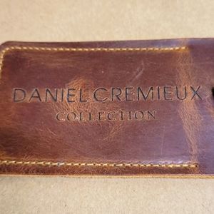 Daniel Cremieux Collection Vintage Leather Luggage Tag ID Badge Suitcase  *Rare